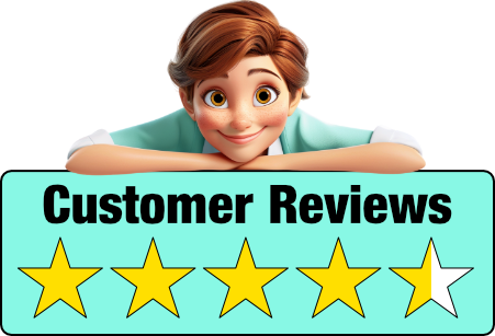 An image showing customer reviews of 4.5 stars.